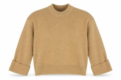 Atmosphere & Here Womens Beige Knit Crew Neck Jumper Size M