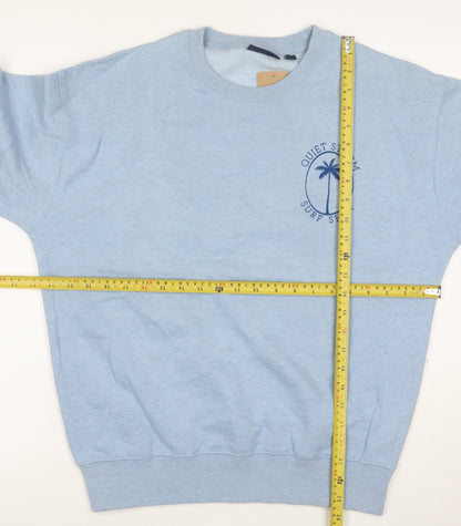 Quiet Storm Men's Blue Crew Neck Pullover Sweatshirt Size S