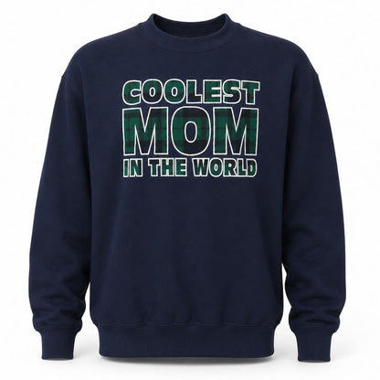 Front view of Fruit of the Loom Blue Funny Graphic unisex l pullover sweatshirt