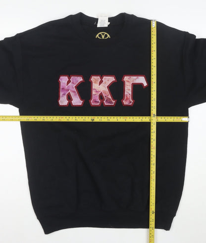 Gildan Men's Black M Pullover Sweatshirt Crew Neck College Graphic