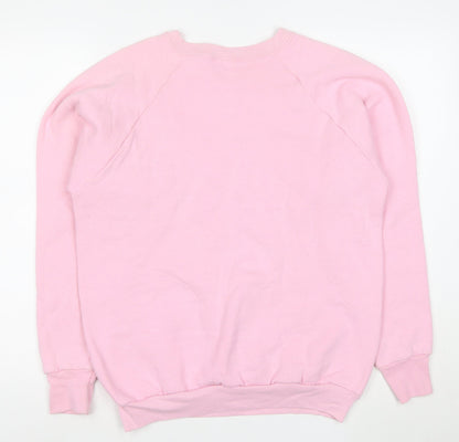 Fruit of the Loom Women Pink Tin Cup Colorado Pullover Sweatshirt L