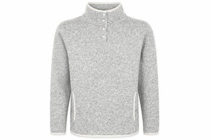 Eddie Bauer Mens Grey Fleece Henley Sweatshirt Size L
