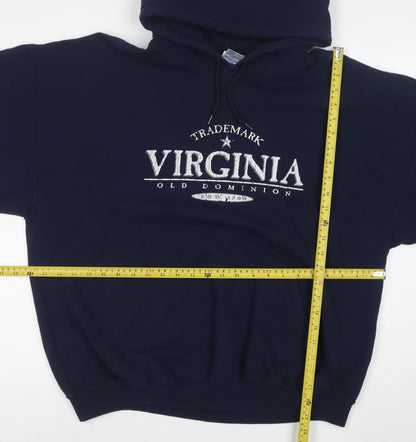 Gildan Men’s Blue Virginia Graphic Pullover Hoodie XL