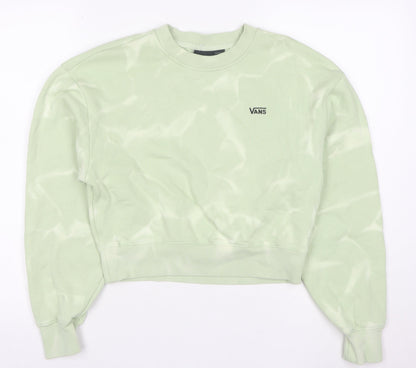 Vans Women Mint Green Tie Dye Crew Neck Pullover Sweatshirt XS