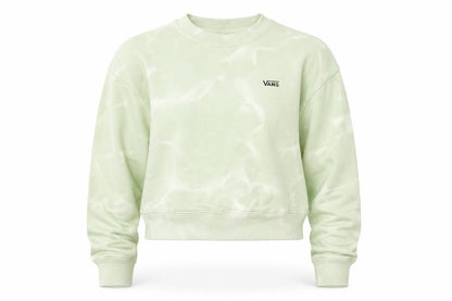 Vans Women Mint Green Tie Dye Crew Neck Pullover Sweatshirt XS