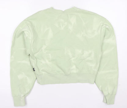Vans Women Mint Green Tie Dye Crew Neck Pullover Sweatshirt XS