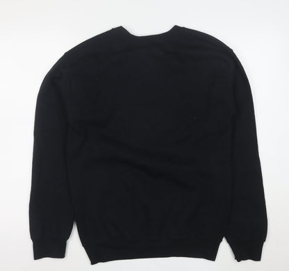 Gildan Women's Black S Pullover Sweatshirt with Graphic Design