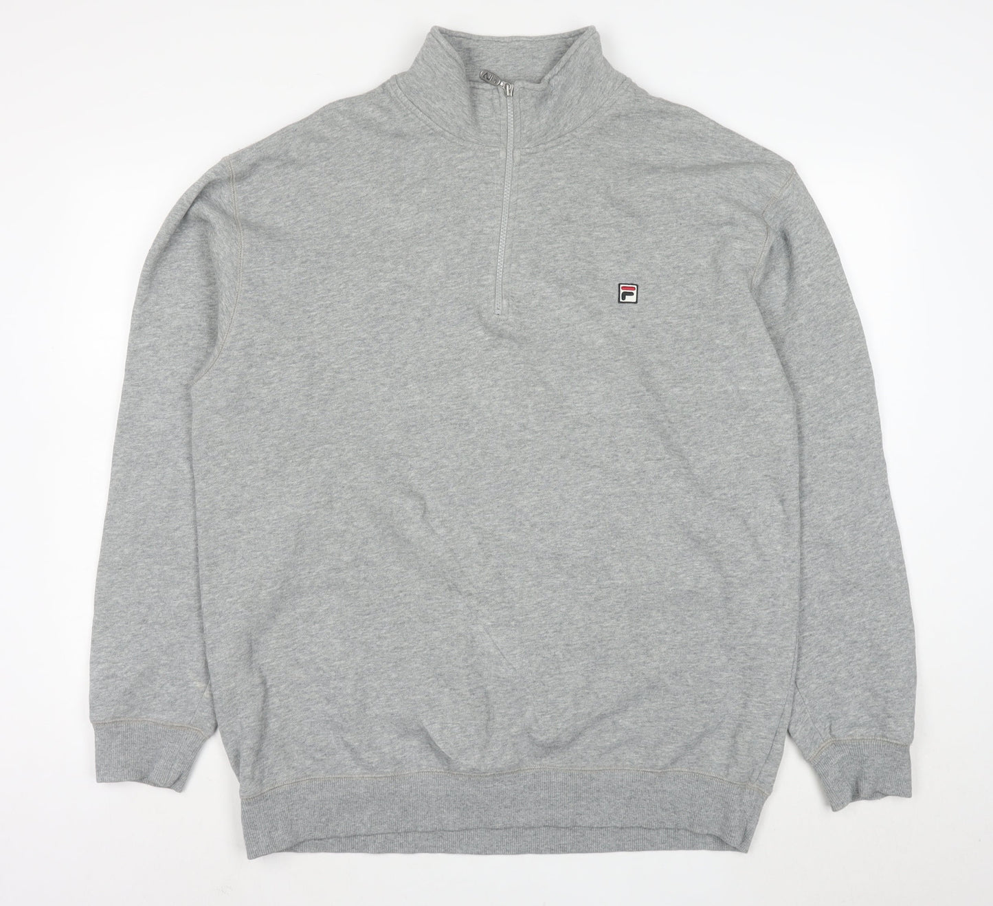 FILA Mens Grey XL 1/4 Zip High Neck Sweatshirt