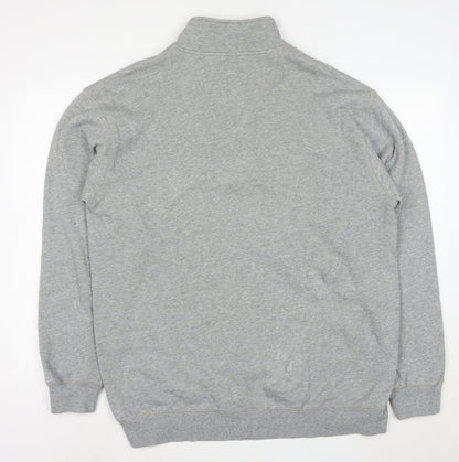 FILA Mens Grey XL 1/4 Zip High Neck Sweatshirt