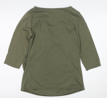 Dorothy Perkins Maternity Khaki Green 3/4 Sleeve Wrap Top UK 10
