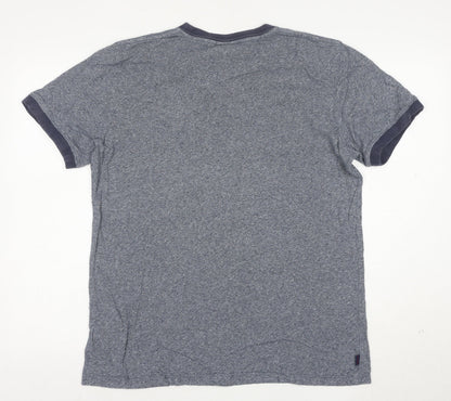Superdry Men's Blue Crew Neck Short Sleeve T-Shirt Size L
