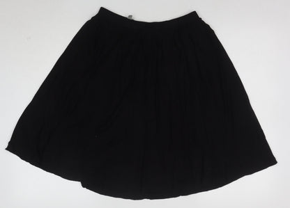 ASOS Women’s Black Size 12 A-Line Jersey Knee Length Skirt