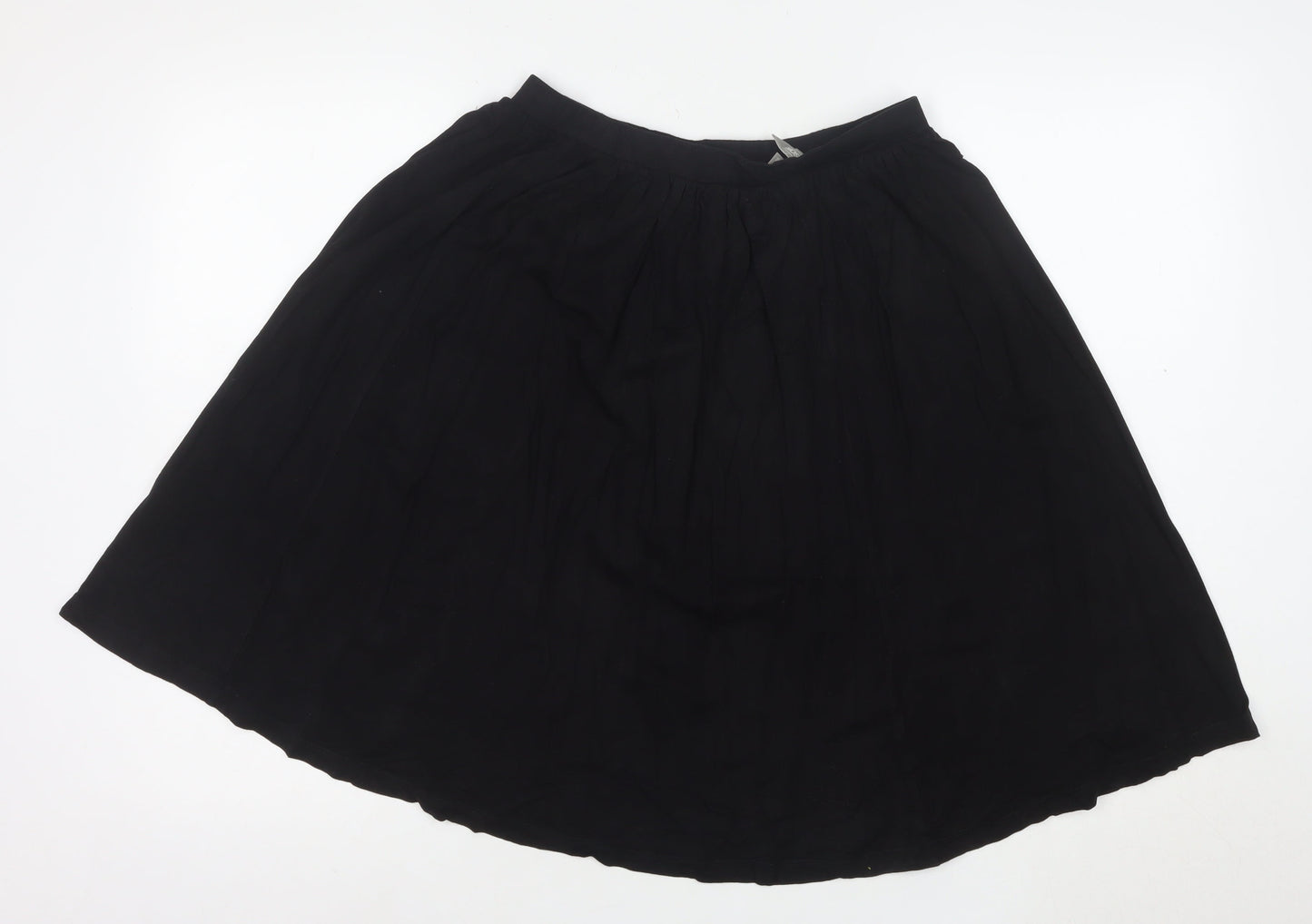 ASOS Women’s Black Size 12 A-Line Jersey Knee Length Skirt