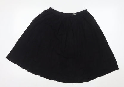ASOS Women’s Black Size 12 A-Line Jersey Knee Length Skirt
