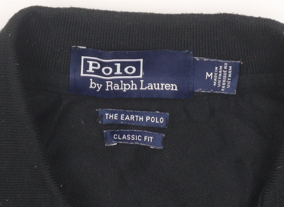Ralph Lauren Men's Black Classic Fit Earth Polo Shirt M