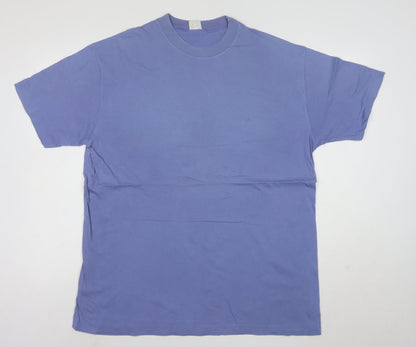 United Colors of Benetton Men's Blue Cotton Crew Neck T-Shirt XL