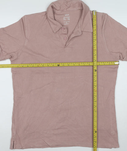 Splash Men's Beige Cotton Polo Shirt Regular Fit Size M