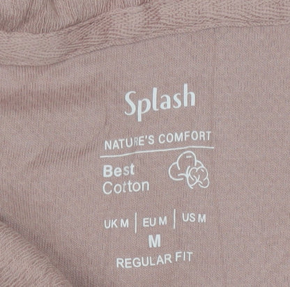 Splash Men's Beige Cotton Polo Shirt Regular Fit Size M