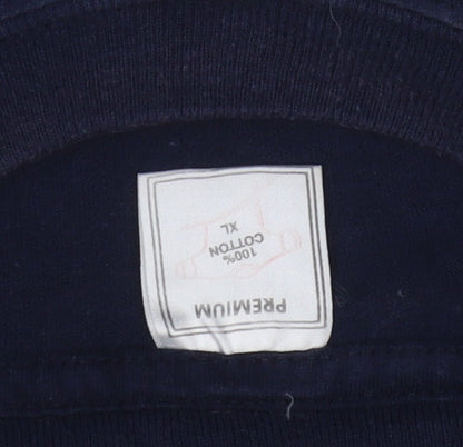 Premium Men's Navy Scotland The Brave XL Cotton T-Shirt