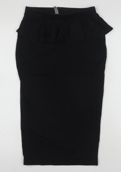 ASOS Women’s Black Cotton Stretch Midi Pencil Skirt Size 10