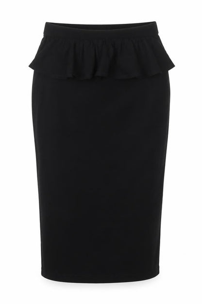 ASOS Women’s Black Cotton Stretch Midi Pencil Skirt Size 10