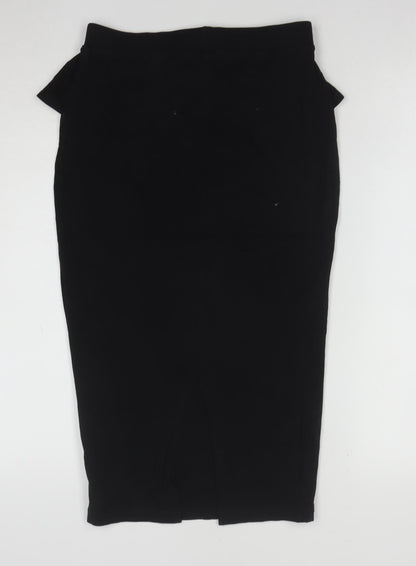 ASOS Women’s Black Cotton Stretch Midi Pencil Skirt Size 10