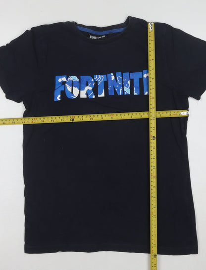 Next Boys Blue Fortnite Graphic Print Cotton T-Shirt 14 Years