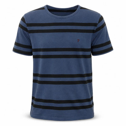 Farah 1920 Men's Blue Striped Cotton Short Sleeve T-Shirt Size L