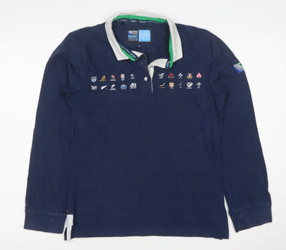 Canterbury Womens Blue Rugby World Cup 2015 Polo Shirt Size 12