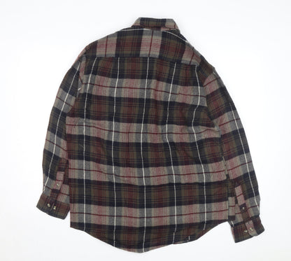David Taylor Men’s Multicoloured Flannel Plaid Button-Up Shirt Size M