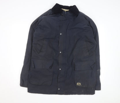 Brixtol Men's Blue Waxed Cotton Parka Coat Size M