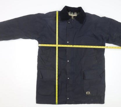 Brixtol Men's Blue Waxed Cotton Parka Coat Size M