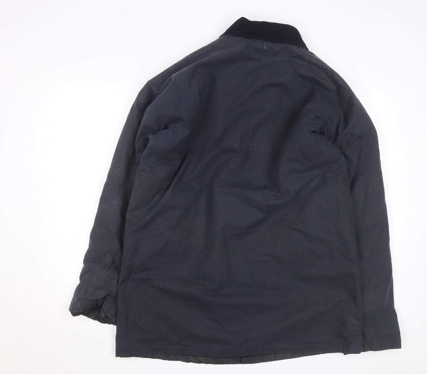 Brixtol Men's Blue Waxed Cotton Parka Coat Size M