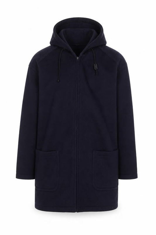 Forecaster Men's Blue Wool Hooded Mid-Length Coat Size S