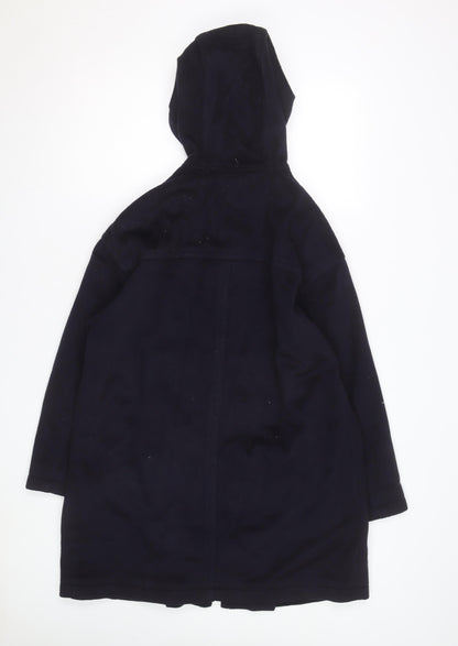 Forecaster Men's Blue Wool Hooded Mid-Length Coat Size S