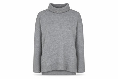 French Connection Women's Grey Roll Neck Wool Blend Jumper M