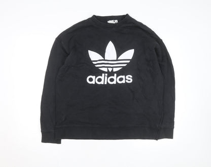 Adidas Womens Black Size 16 Crew Neck Pullover Sweatshirt