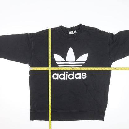 Adidas Womens Black Size 16 Crew Neck Pullover Sweatshirt