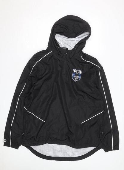 Holloway Men's Black L Windbreaker Jacket Hooded Sportswear