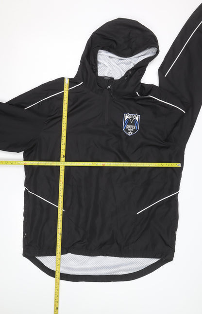 Holloway Men's Black L Windbreaker Jacket Hooded Sportswear
