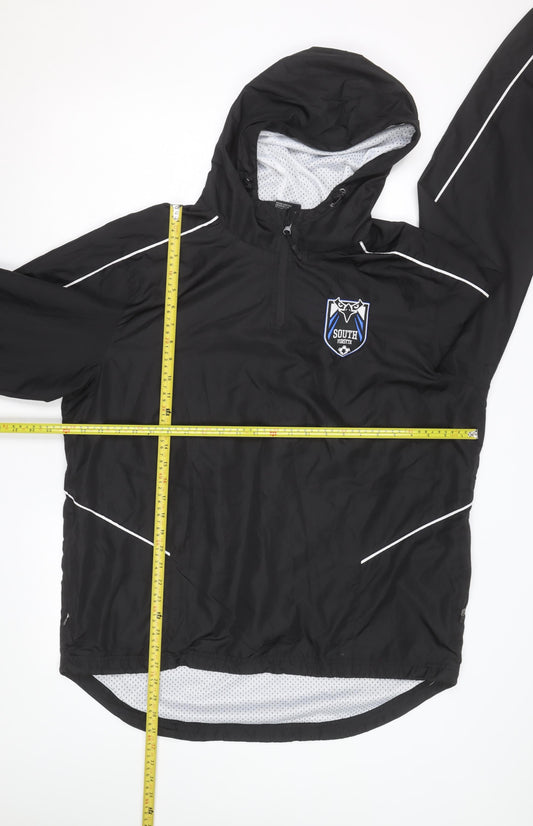 Holloway Men's Black L Windbreaker Jacket Hooded Sportswear