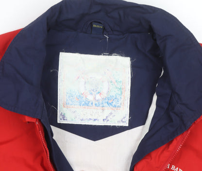Gear Men's Red Windbreaker Jacket S Vintage Nautical Logo