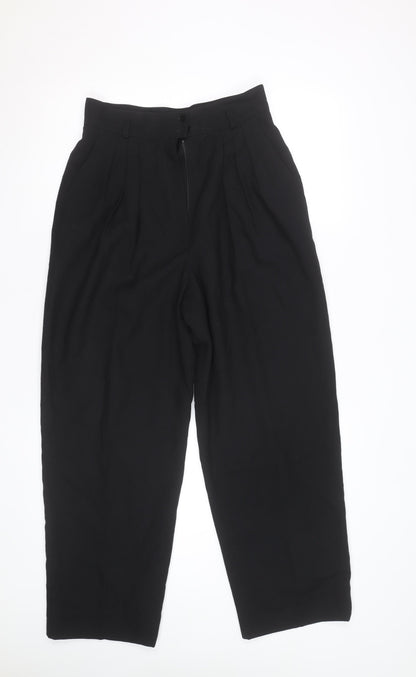 Rena Rowan for Saville Womens Black High Waist Pleated Trousers Size 10