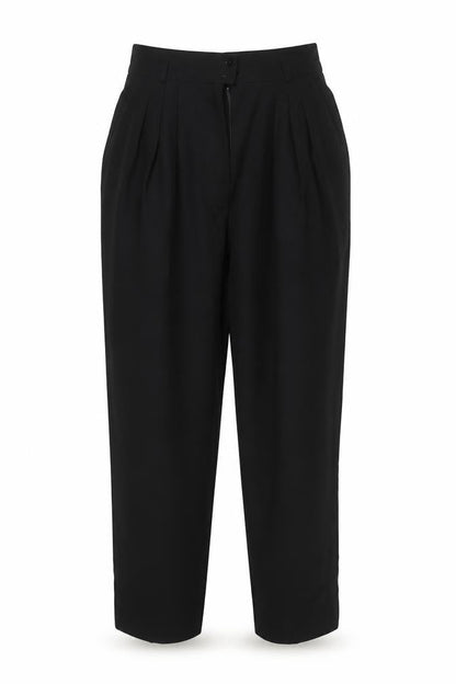 Rena Rowan for Saville Womens Black High Waist Pleated Trousers Size 10