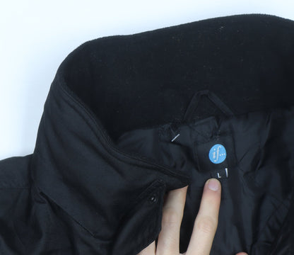 If... Men's Black L Waterproof Padded Jacket Winter Coat