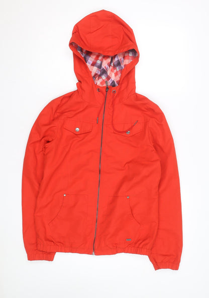 Empyre Men's Red Hooded Windbreaker Jacket Medium Cotton Casual