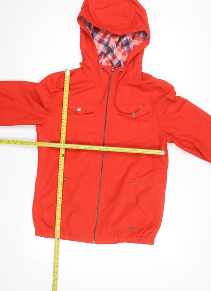 Empyre Men's Red Hooded Windbreaker Jacket Medium Cotton Casual