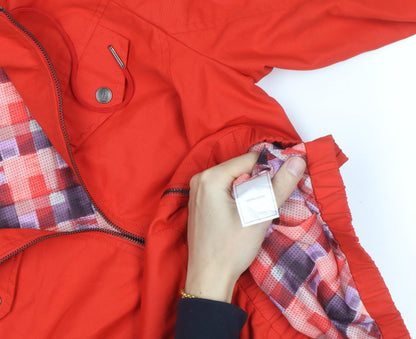 Empyre Men's Red Hooded Windbreaker Jacket Medium Cotton Casual