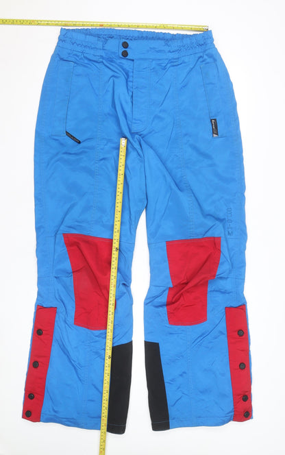 Couloir Men's Blue Red Snow Pants Size 38 Insulated Waterproof
