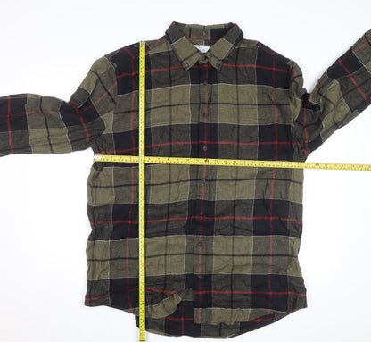 Croft & Barrow Men's Green Checked Flannel Button-Up Shirt XL